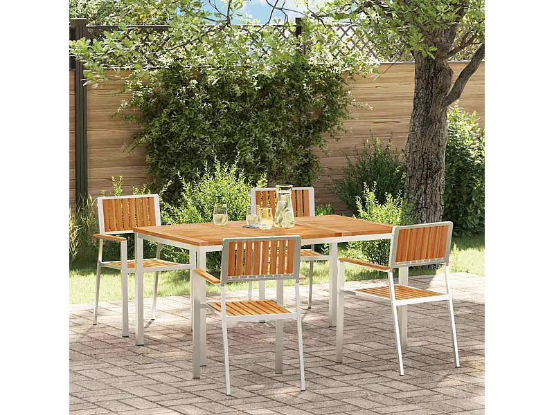 Juego de comedor de jardín de 5 piezas