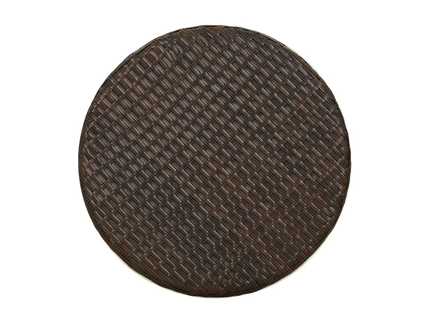 Tavolino da tè marrone 45 cm in resina intrecciata