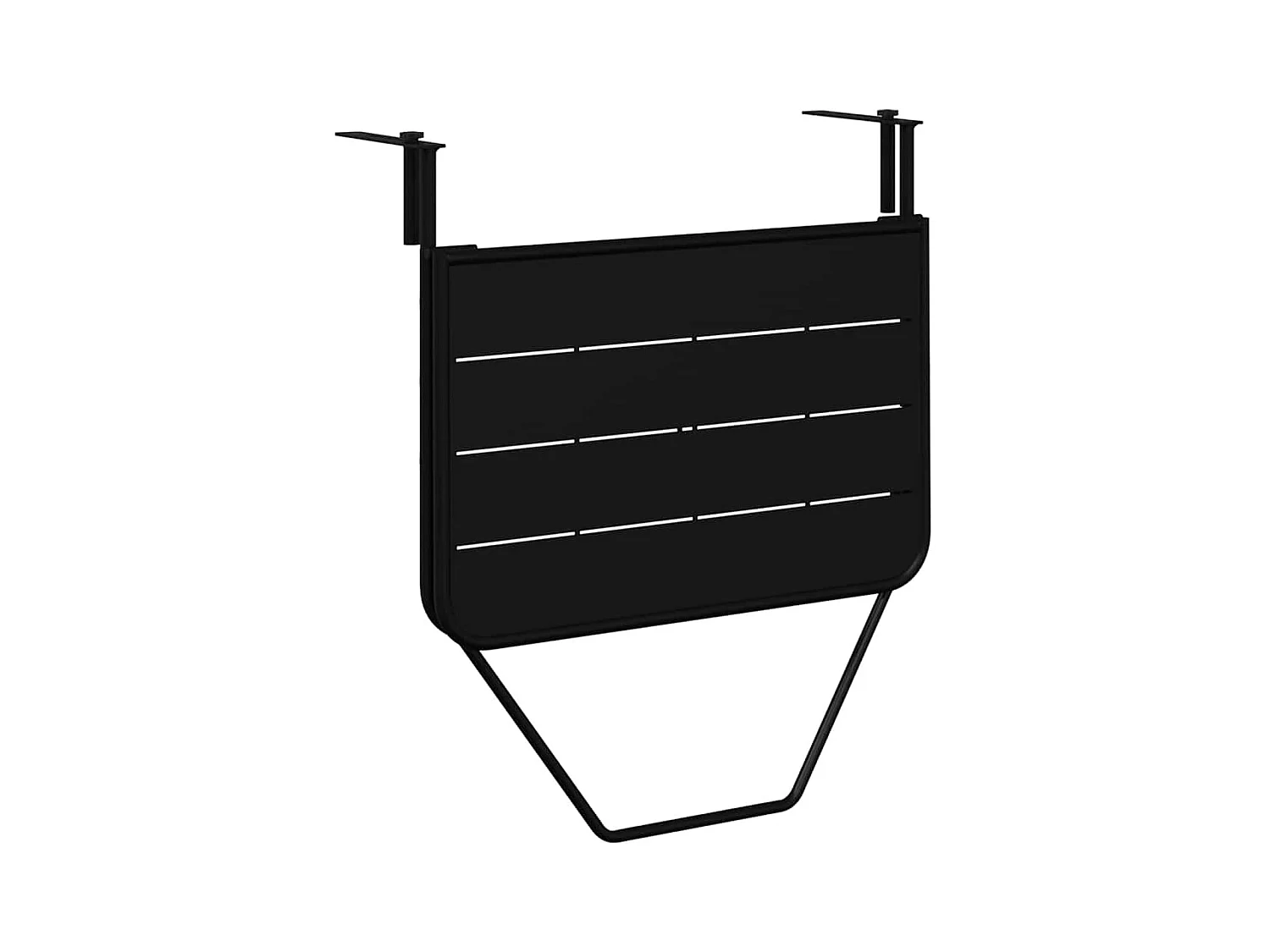 Table Suspendue de Balcon Noir 60 x 39 x 65 cm Acier