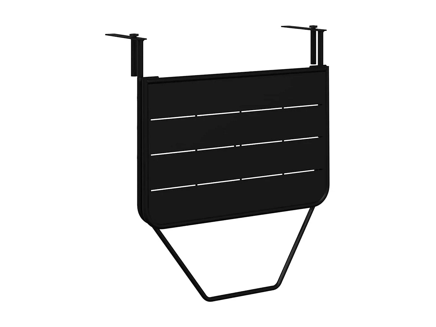 Table Suspendue de Balcon Noir 60 x 39 x 65 cm Acier