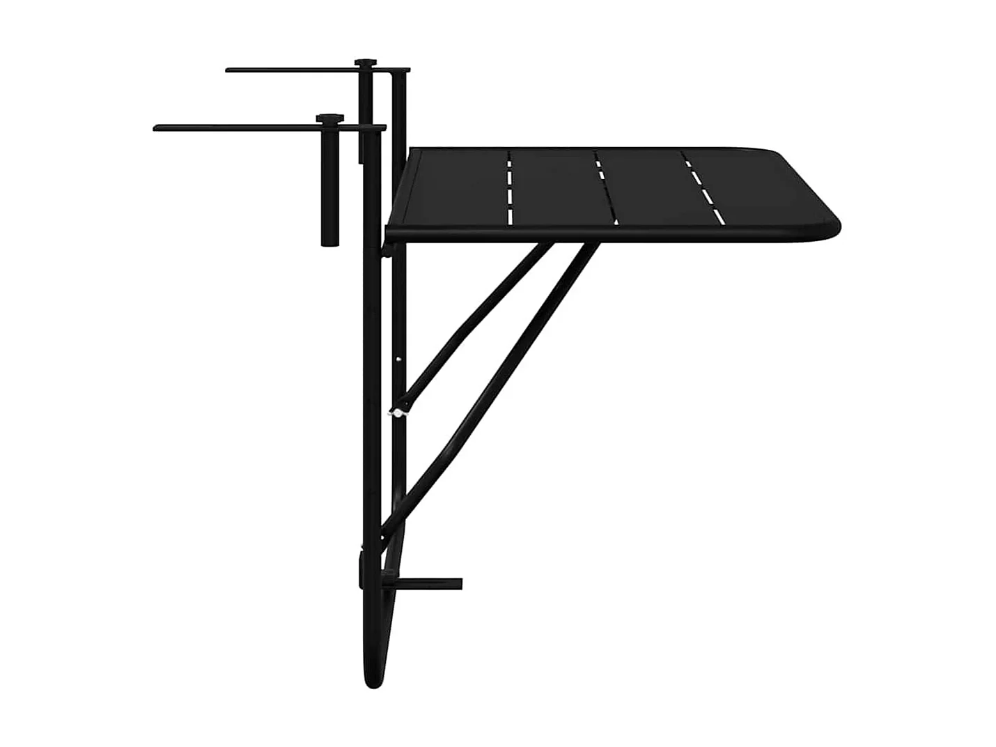 Table Suspendue de Balcon Noir 60 x 39 x 65 cm Acier