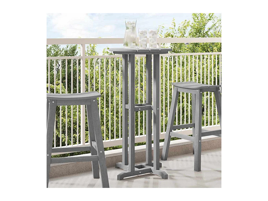 Table de bar Gris clair 55 x 55 x 107 cm HDPE