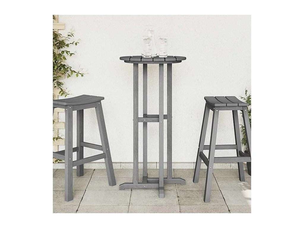 Table de bar Gris clair 55 x 55 x 107 cm HDPE