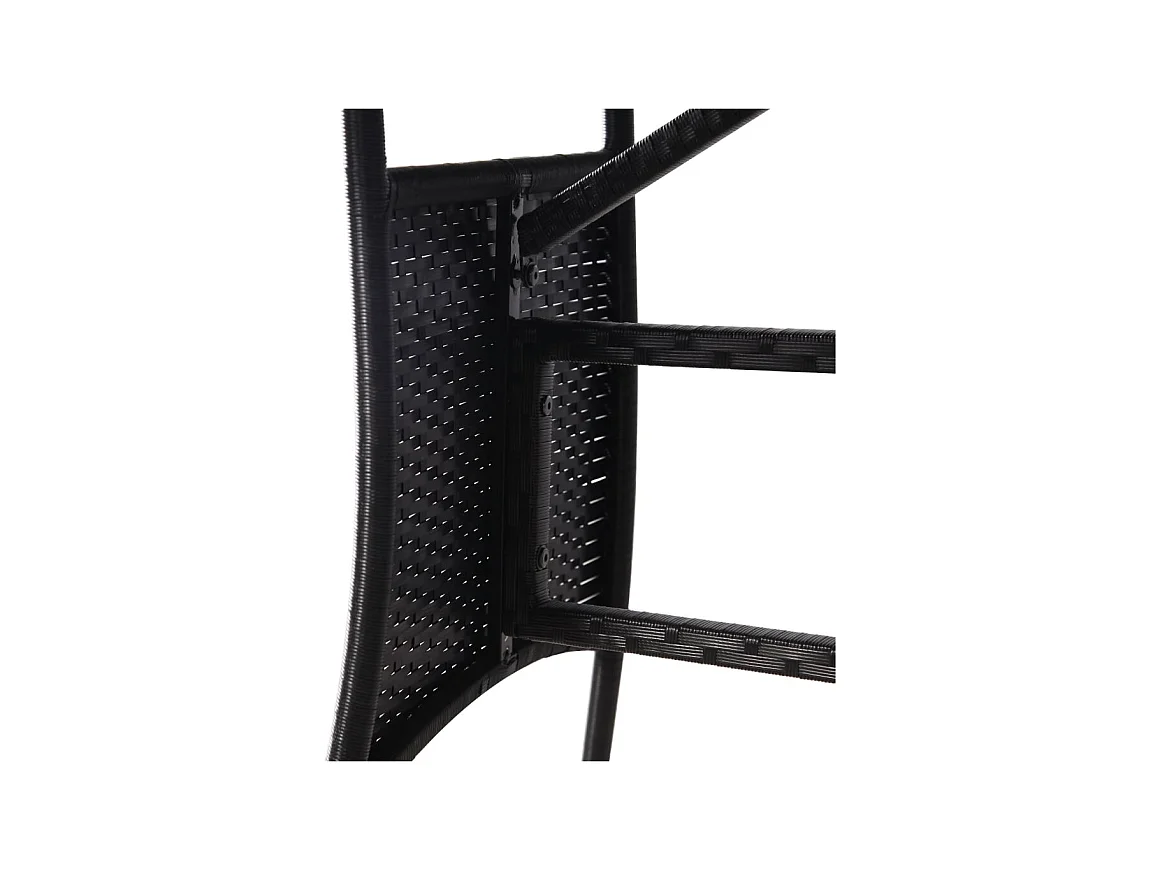 Zwarte tuintafel 80x80x74 cm Wicker resin