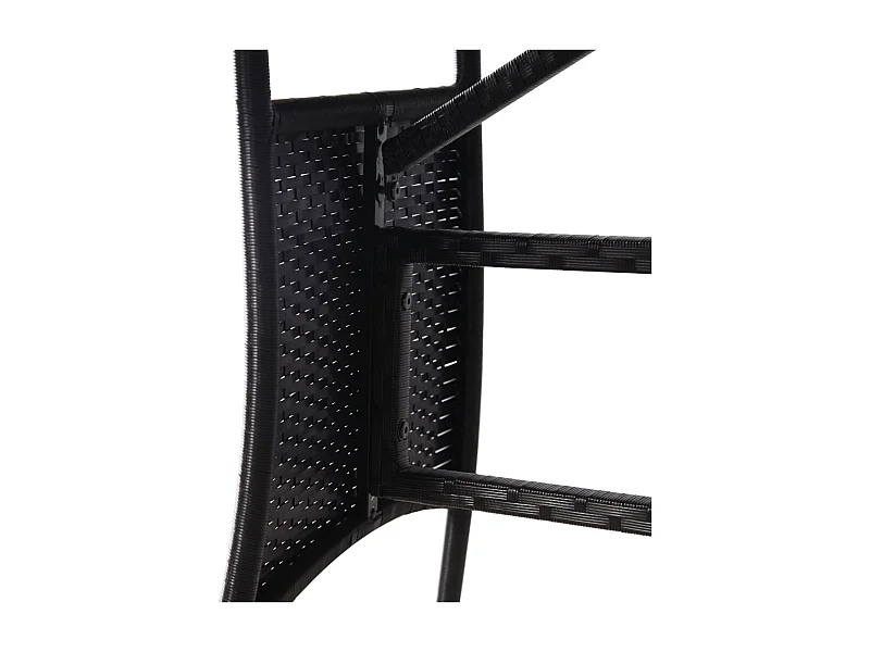 Mesa de jardín negra 80x80x74 cm Mimbre resina