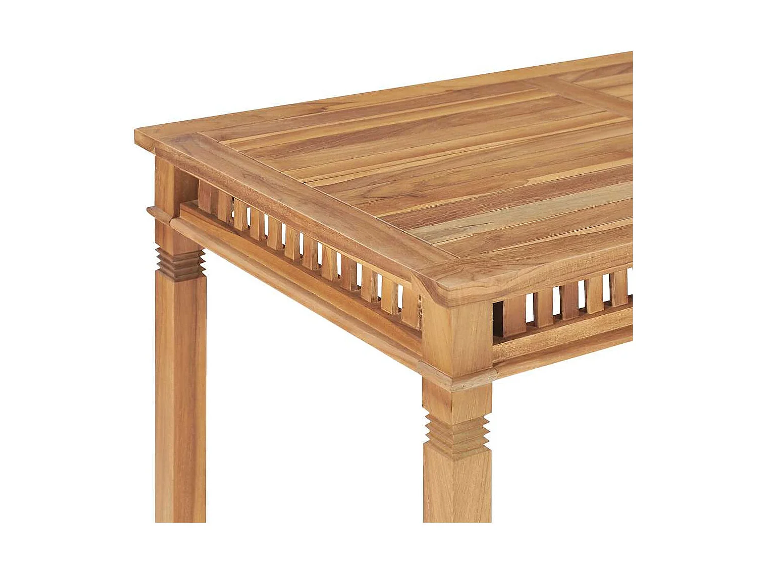 Mesa de comedor de jardín 110x65x80 cm madera maciza de teca