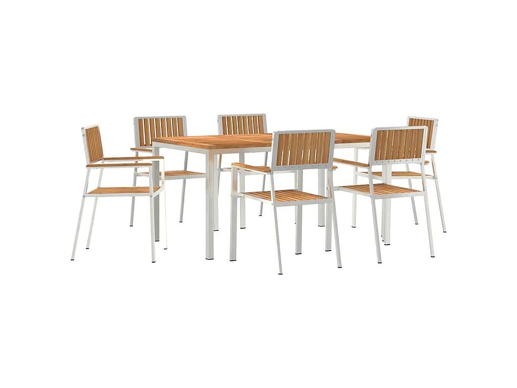 Set da pranzo da giardino da 7 pezzi