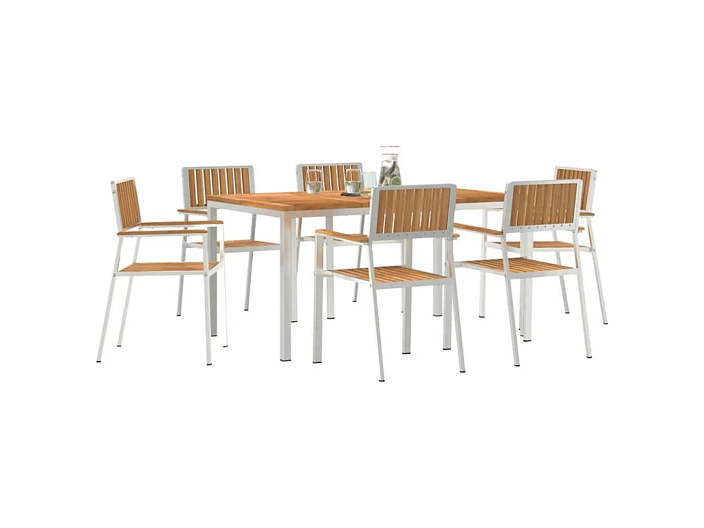 Set da pranzo da giardino da 7 pezzi