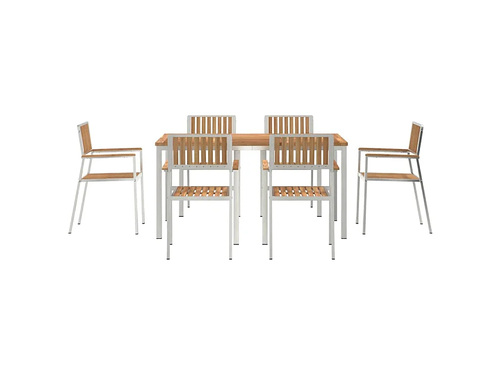 Set da pranzo da giardino da 7 pezzi