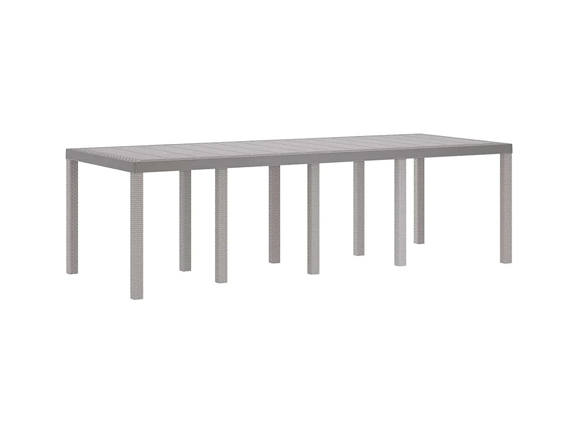 Table de Jardin Gris clair 250 x 100 x 73 cm polyrotin