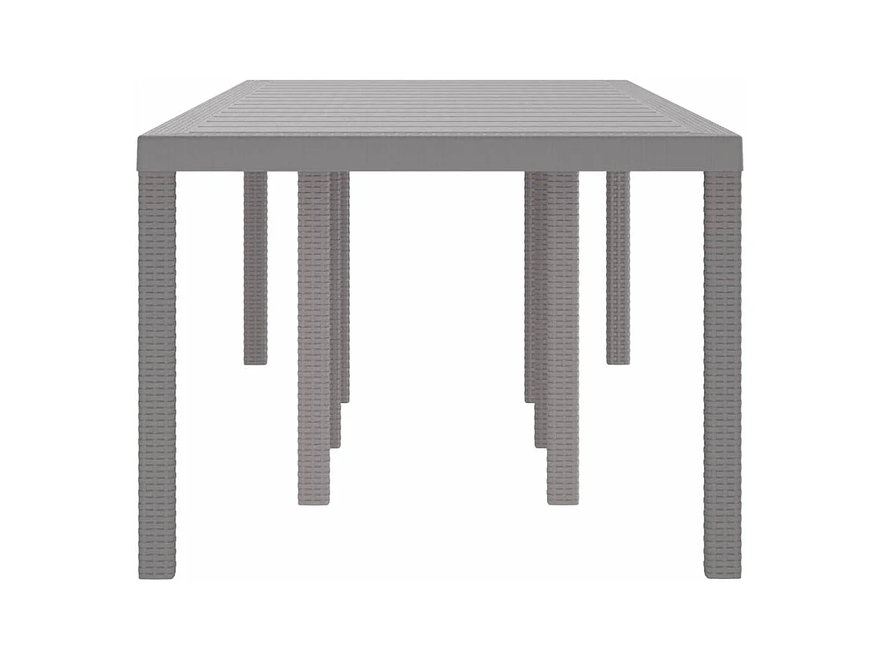 Table de Jardin Gris clair 250 x 100 x 73 cm polyrotin