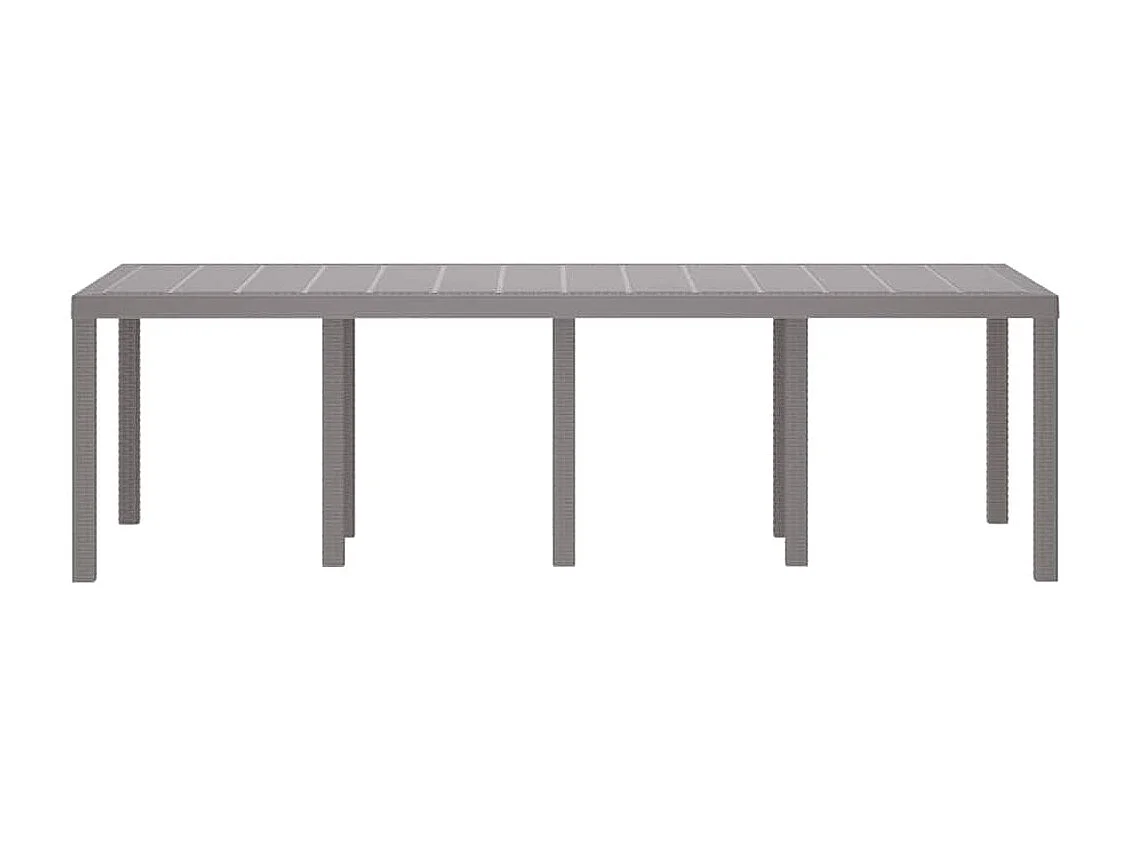 Table de Jardin Gris clair 250 x 100 x 73 cm polyrotin