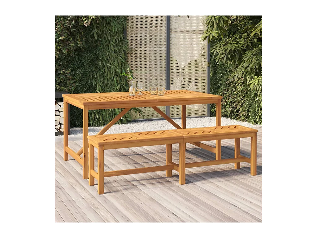 Tuintafel 150x90x74 cm massief acaciahout