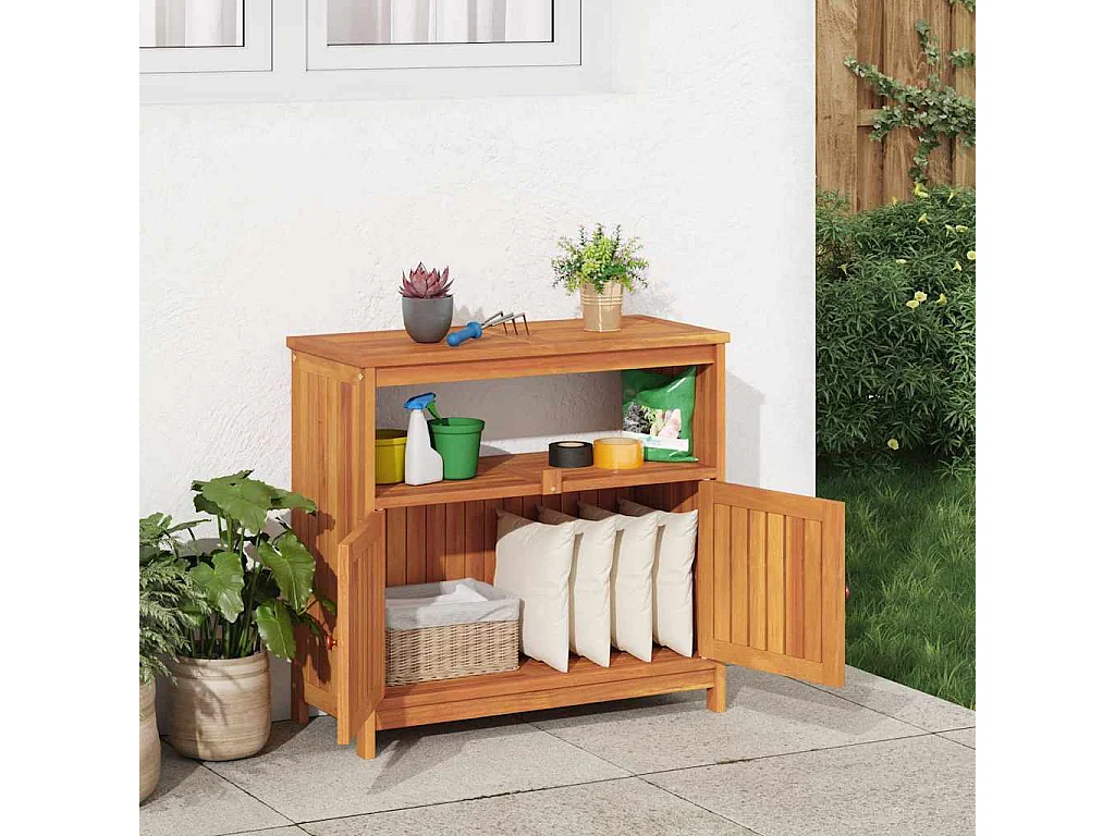 Table console de jardin 80x35x75 cm bois massif d'acacia