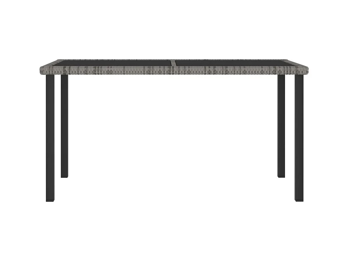 Tuintafel Grijs 140x70x73 cm Hars riet