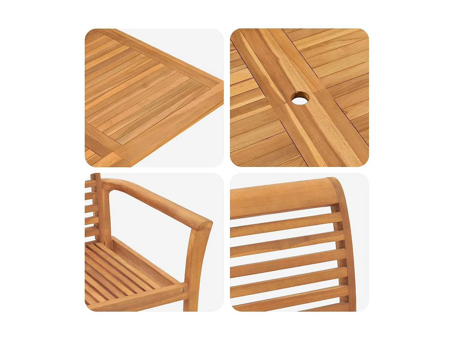 Ensemble de salle à manger pour jardin 9 pcs Marron