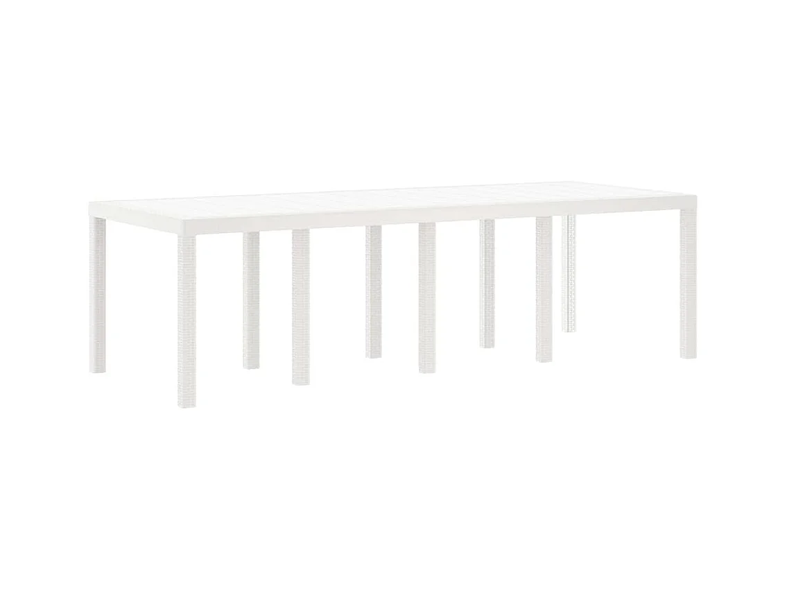 Table de Jardin Blanc 250 x 100 x 73 cm polyrotin