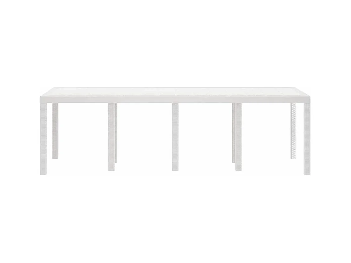 Table de Jardin Blanc 250 x 100 x 73 cm polyrotin