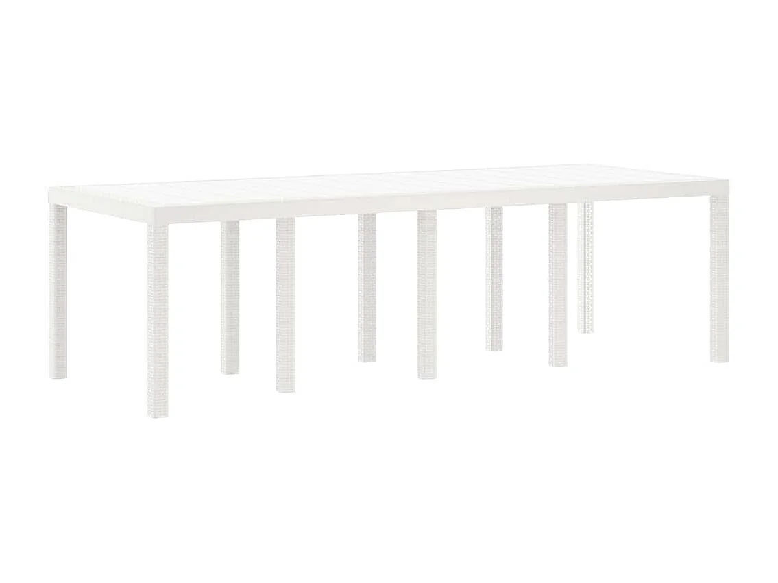 Table de Jardin Blanc 250 x 100 x 73 cm polyrotin