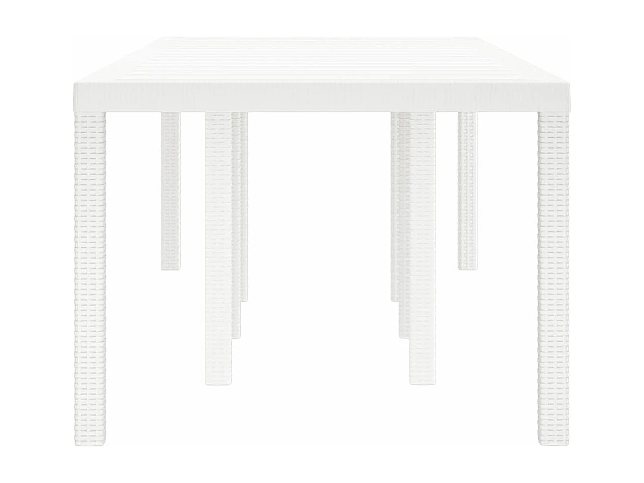 Table de Jardin Blanc 250 x 100 x 73 cm polyrotin