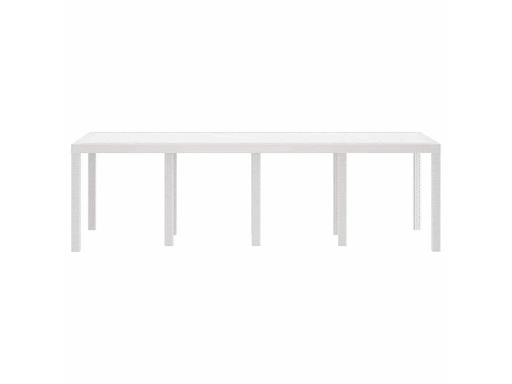 Tavolo da giardino bianco 250 x 100 x 73 cm in polyrattan
