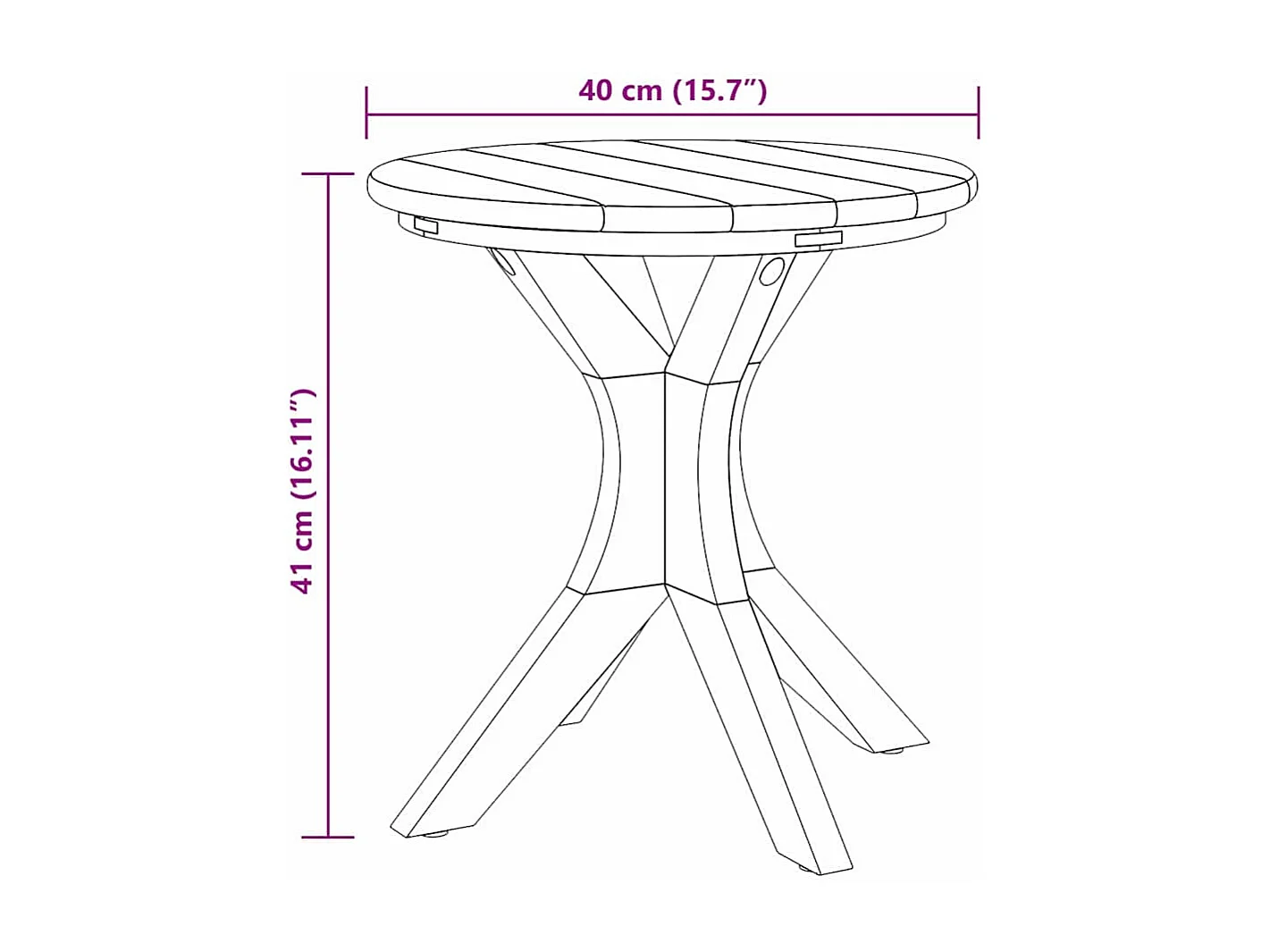 Table d'appoint Marron 40 x 40 x 41 cm Bois de teck solide