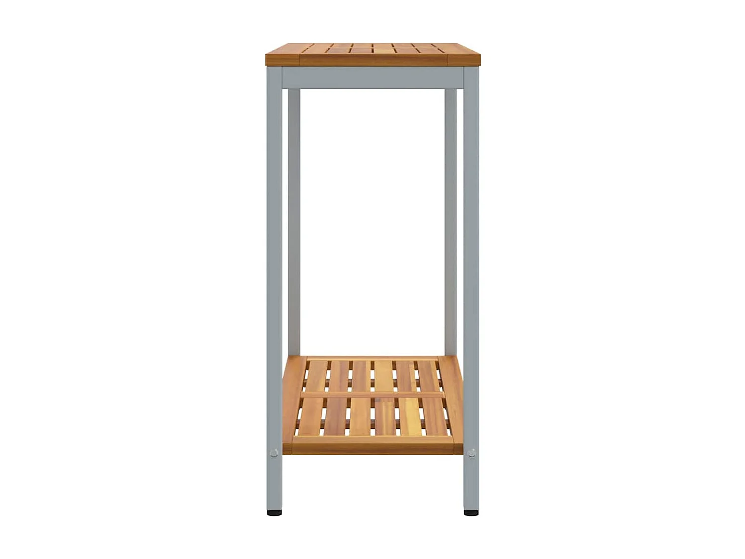 Table de jardin avec stockage Naturel et gris 80 x 35 x 75 cm