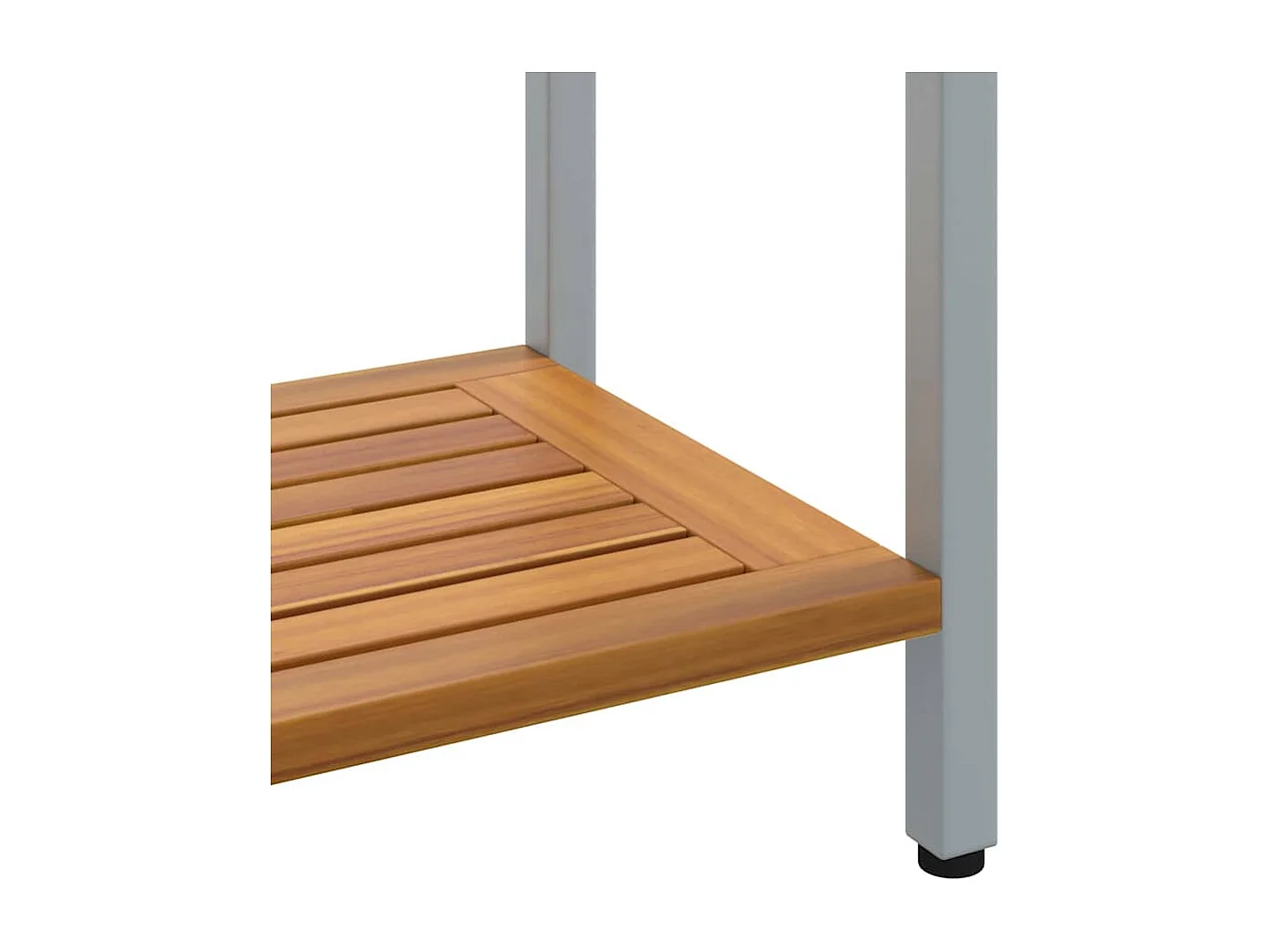 Table de jardin avec stockage Naturel et gris 80 x 35 x 75 cm