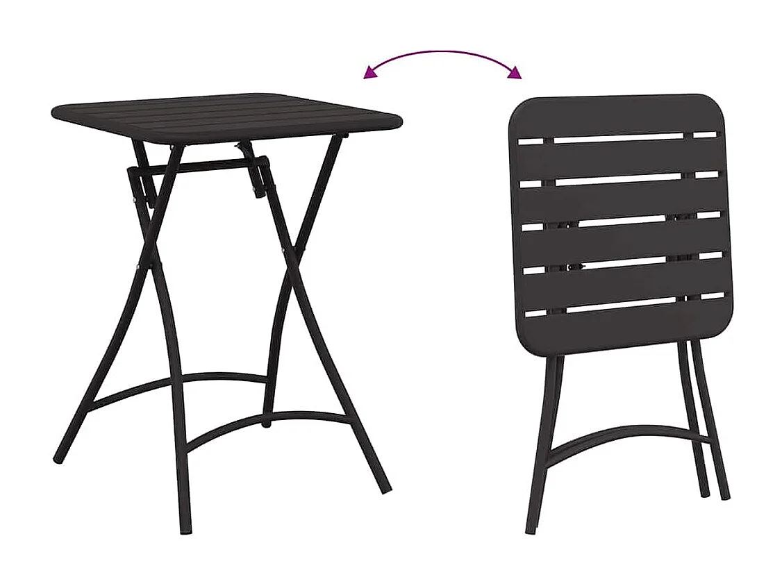 Table de Jardin Anthracite 55 x 55 x 73 cm