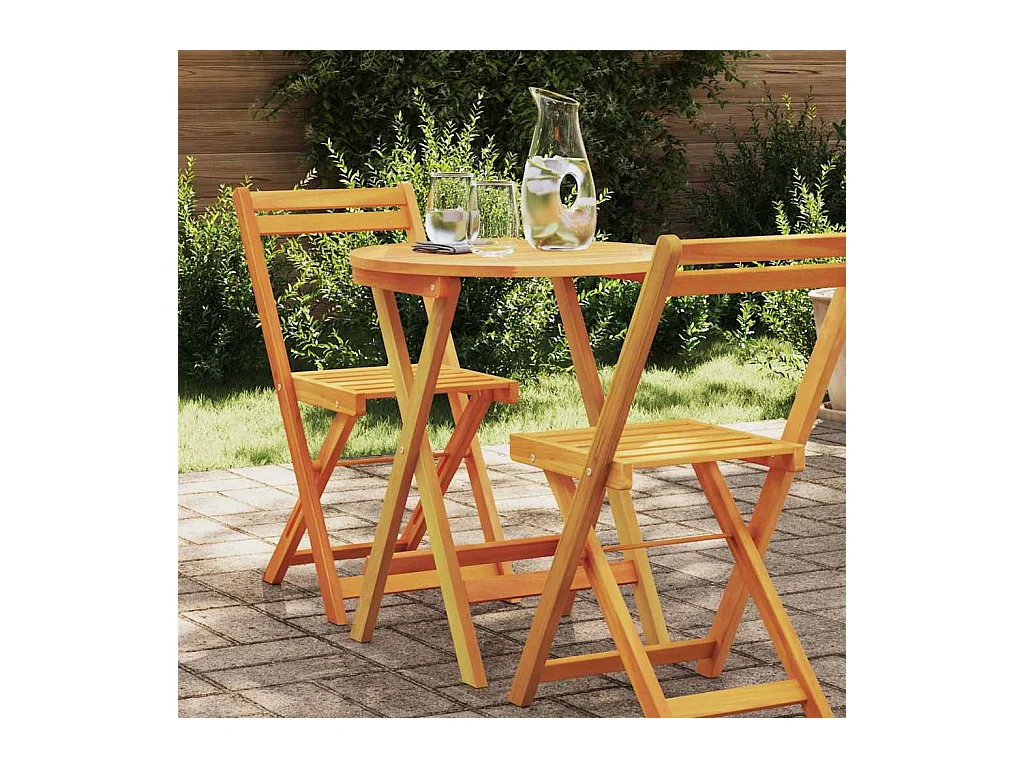 Table de jardin pliante Naturel 60 x 60 x 72 cm