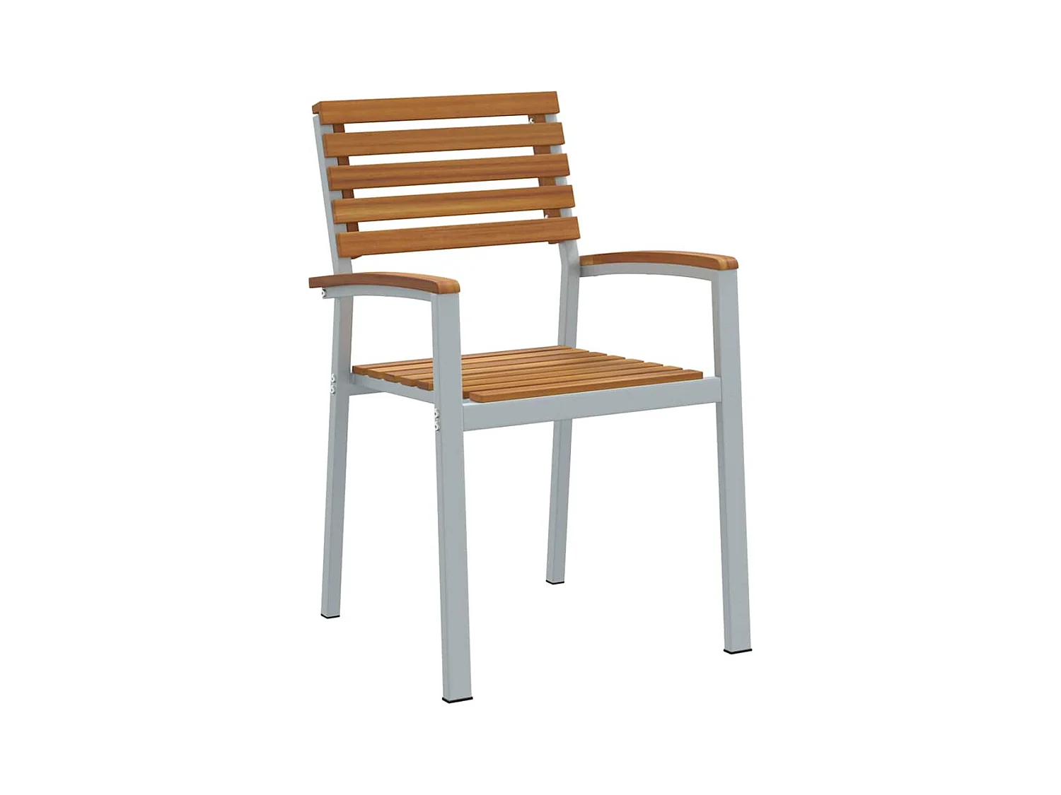 Ensemble de salle à manger pour jardin 5 pcs Gris et marron