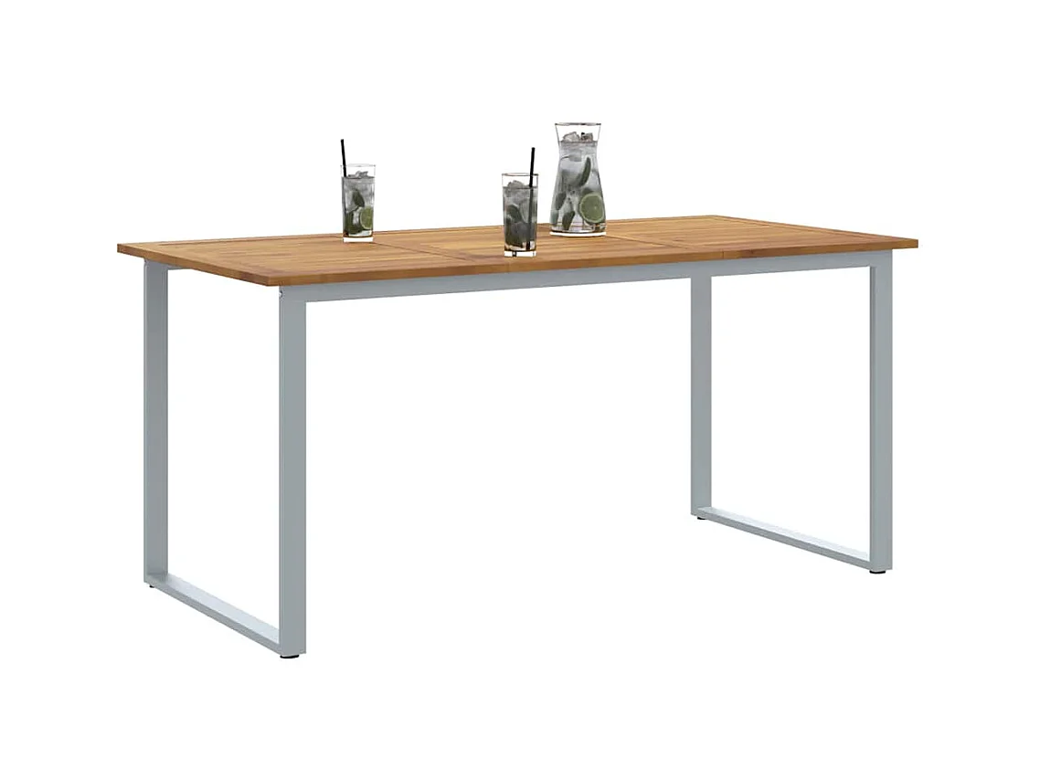 Mesa de comedor de jardín Gris 160 x 80 x 75 cm