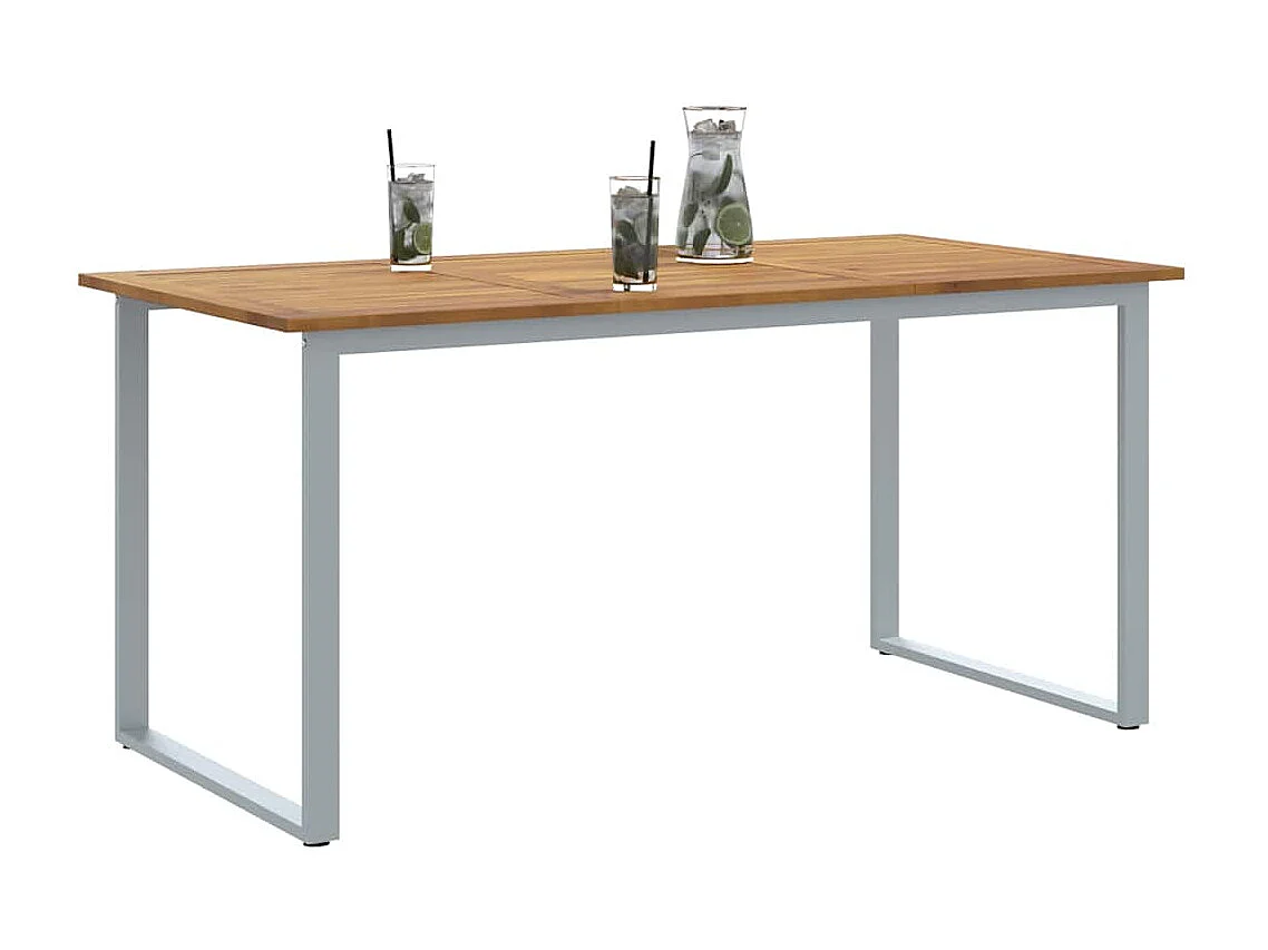 Mesa de comedor de jardín Gris 160 x 80 x 75 cm