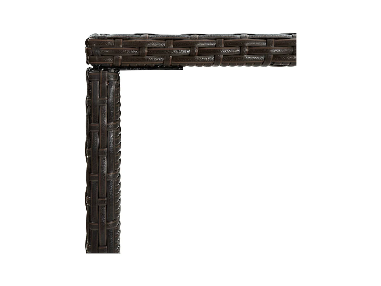 Tuinbartafel Bruin 70x70x110 cm Hars riet glas