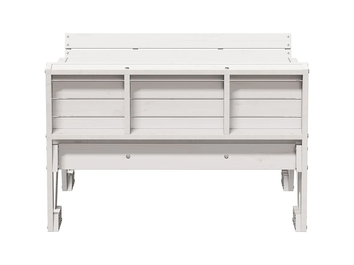 Kinderpicknicktafel wit massief grenenhout