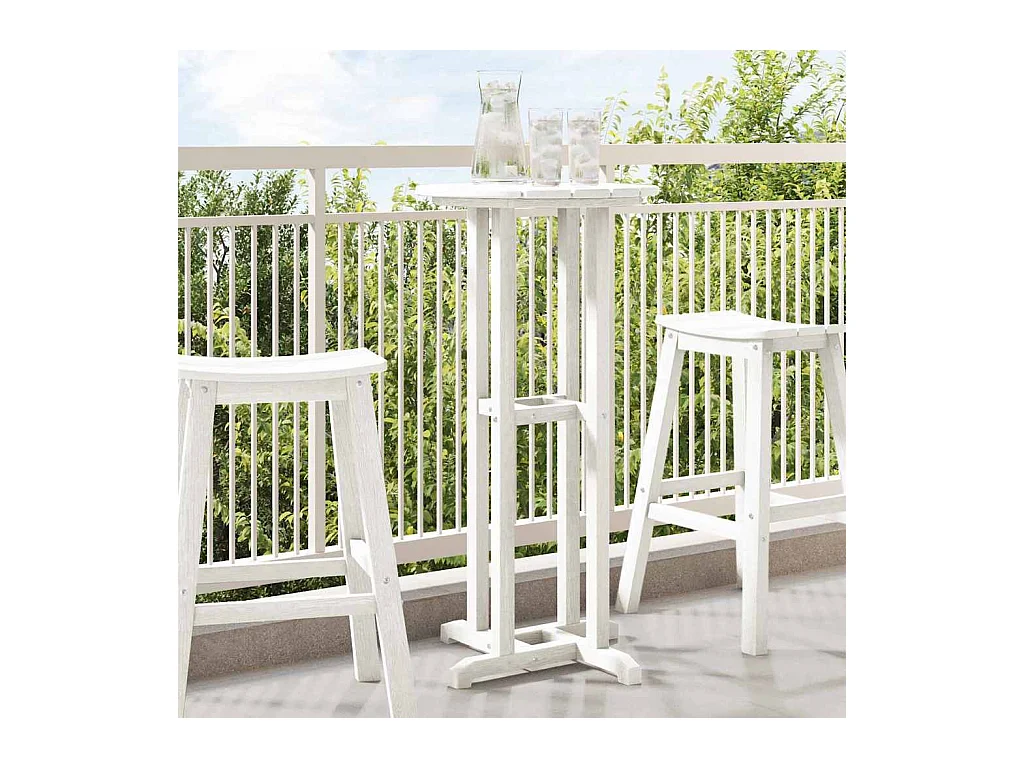 Table de bar Blanc 55 x 55 x 107 cm HDPE