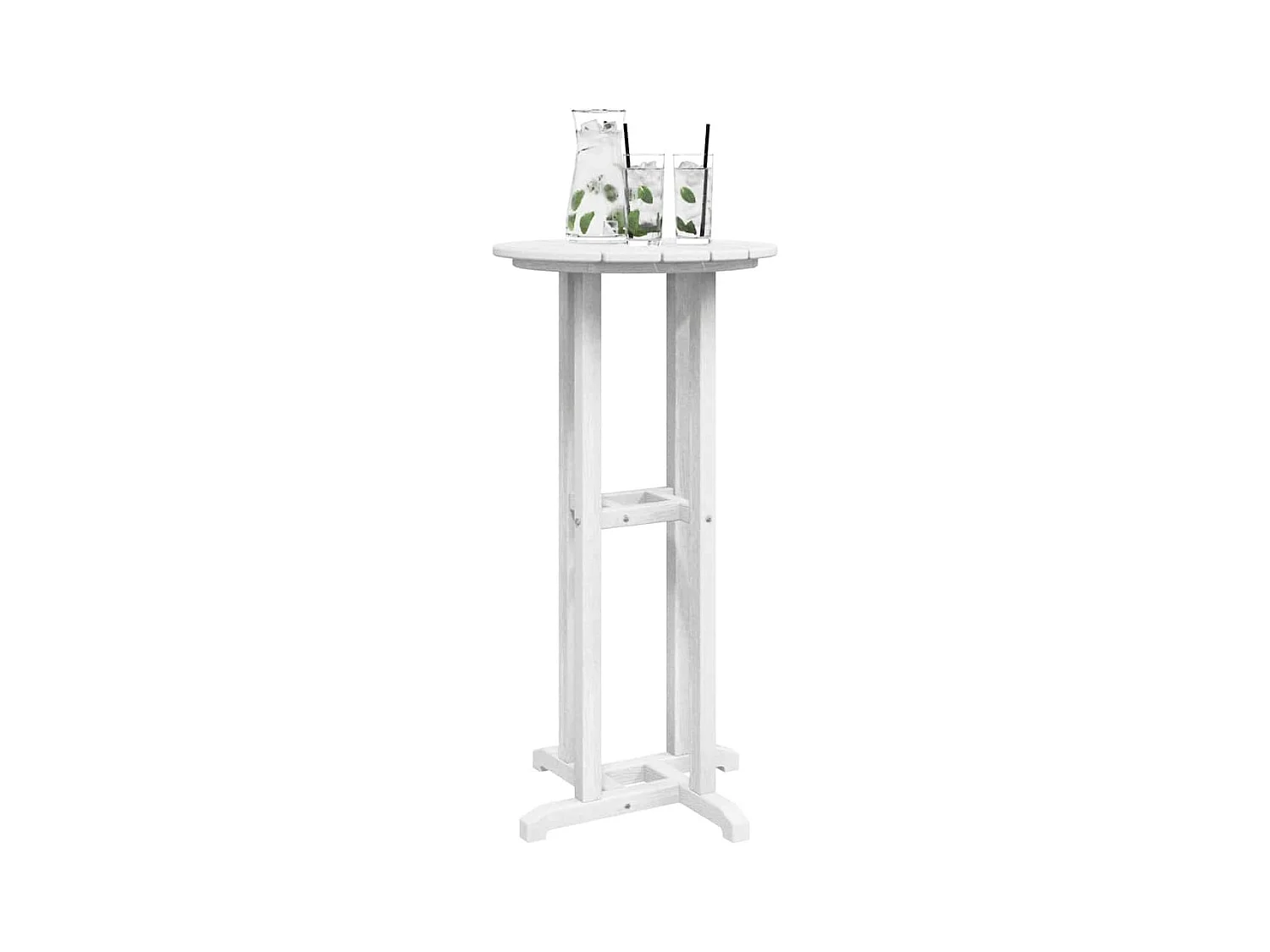 Table de bar Blanc 55 x 55 x 107 cm HDPE