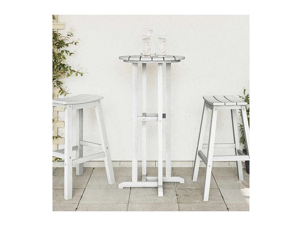 Table de bar Blanc 55 x 55 x 107 cm HDPE