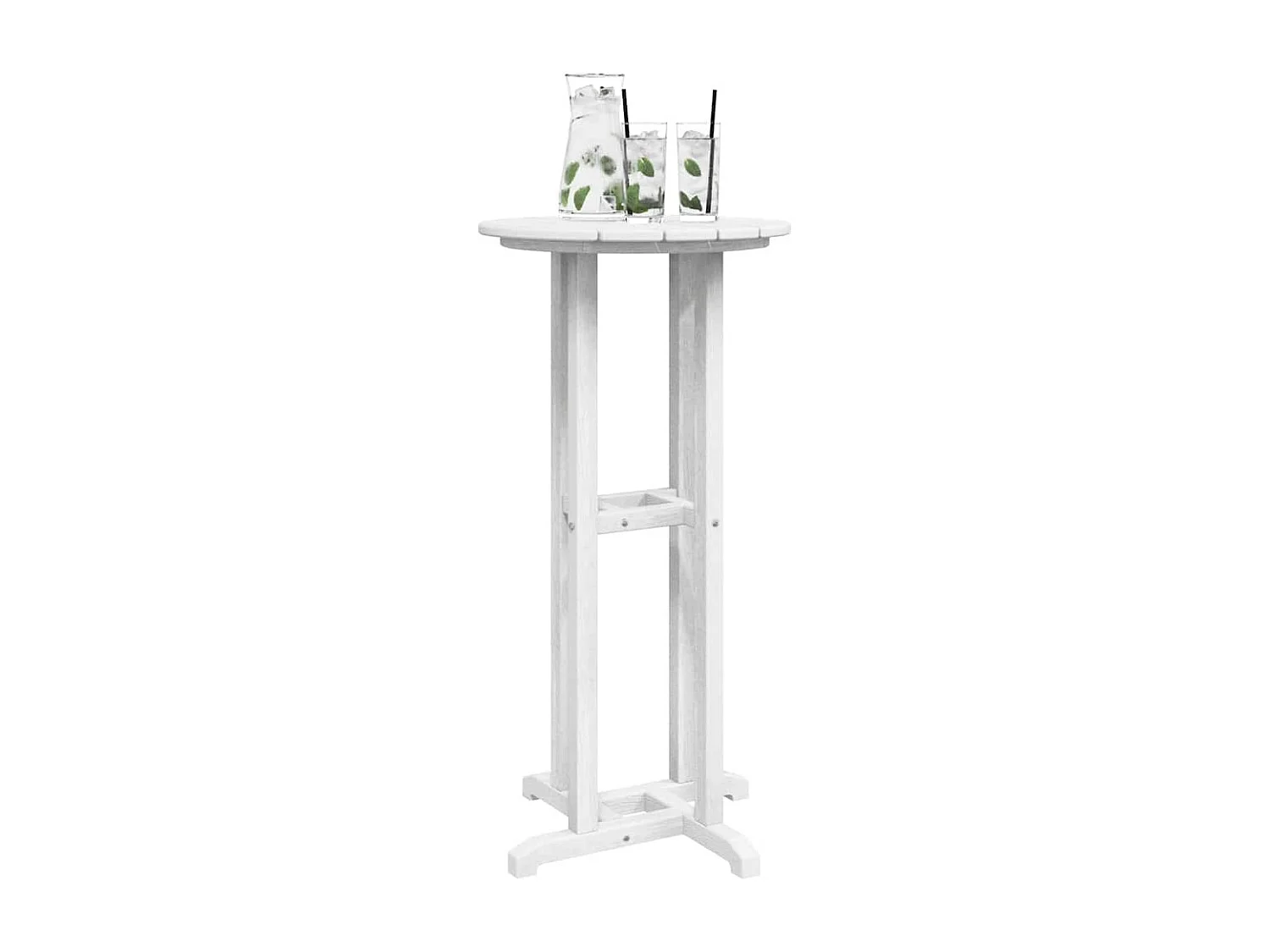 Table de bar Blanc 55 x 55 x 107 cm HDPE