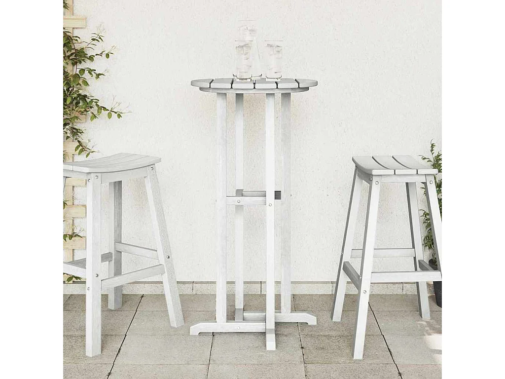 Table de bar Blanc 55 x 55 x 107 cm HDPE