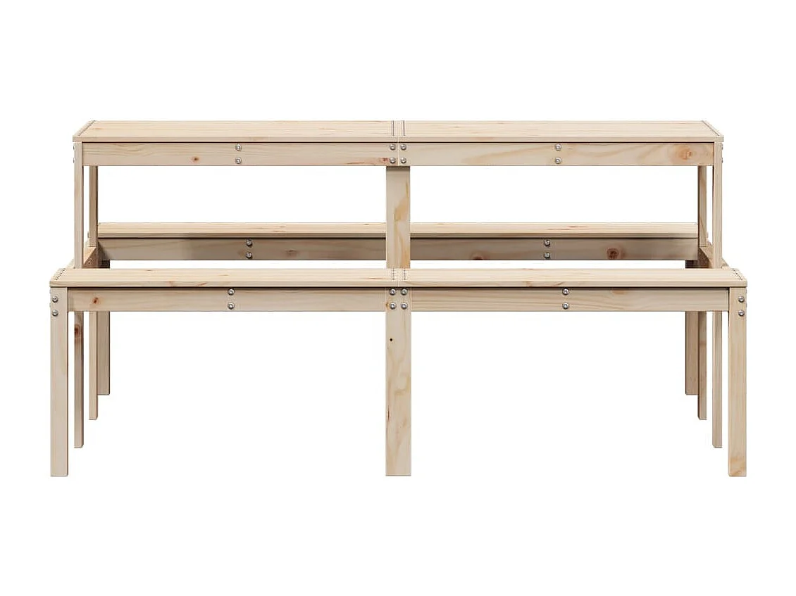 Mesa de picnic 160x134x75 cm madera maciza de pino