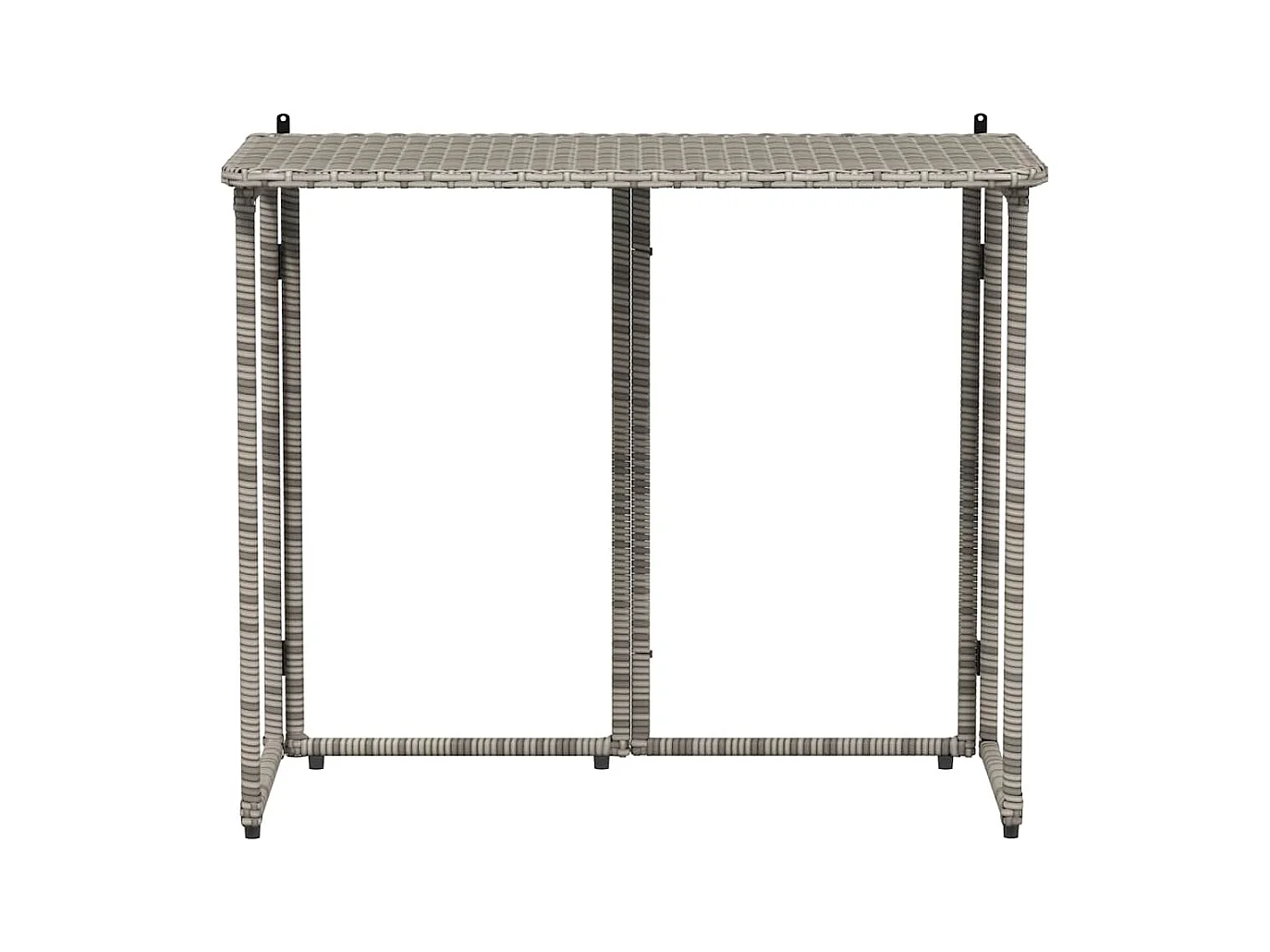 Table de jardin pliante gris 90 x 51 x 75 cm polyrotin