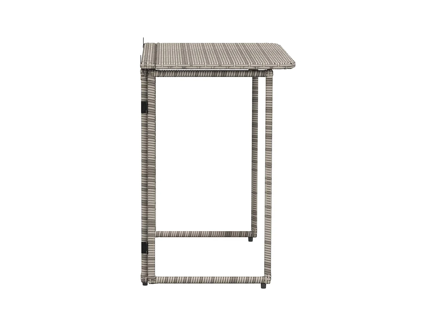 Table de jardin pliante gris 90 x 51 x 75 cm polyrotin