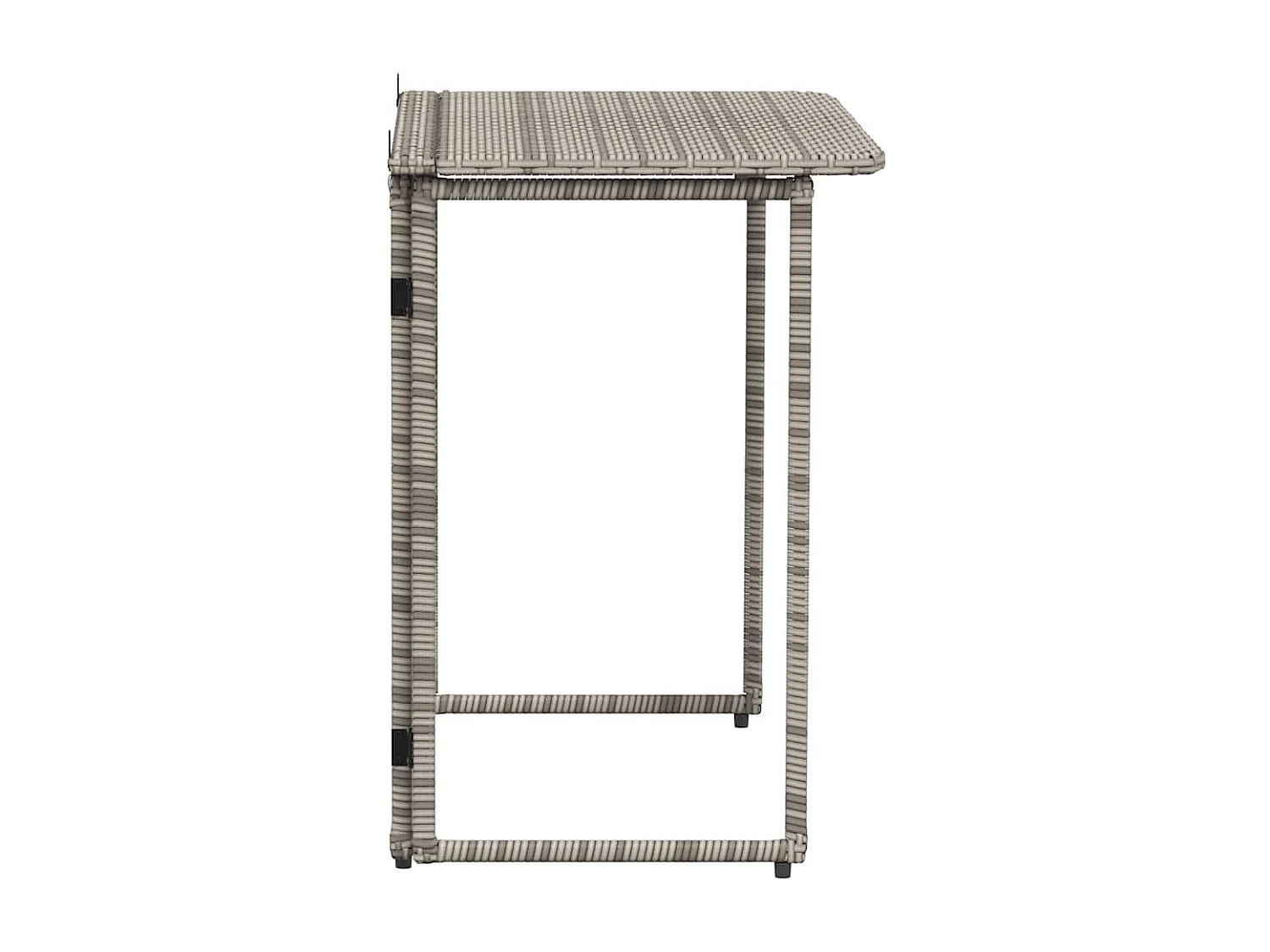 Table de jardin pliante gris 90 x 51 x 75 cm polyrotin
