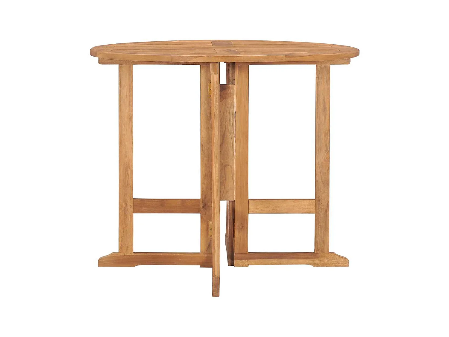 Opvouwbare tuintafel Ø90x75 cm Massief teakhout