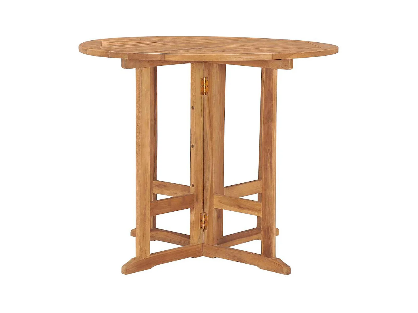 Opvouwbare tuintafel Ø90x75 cm Massief teakhout
