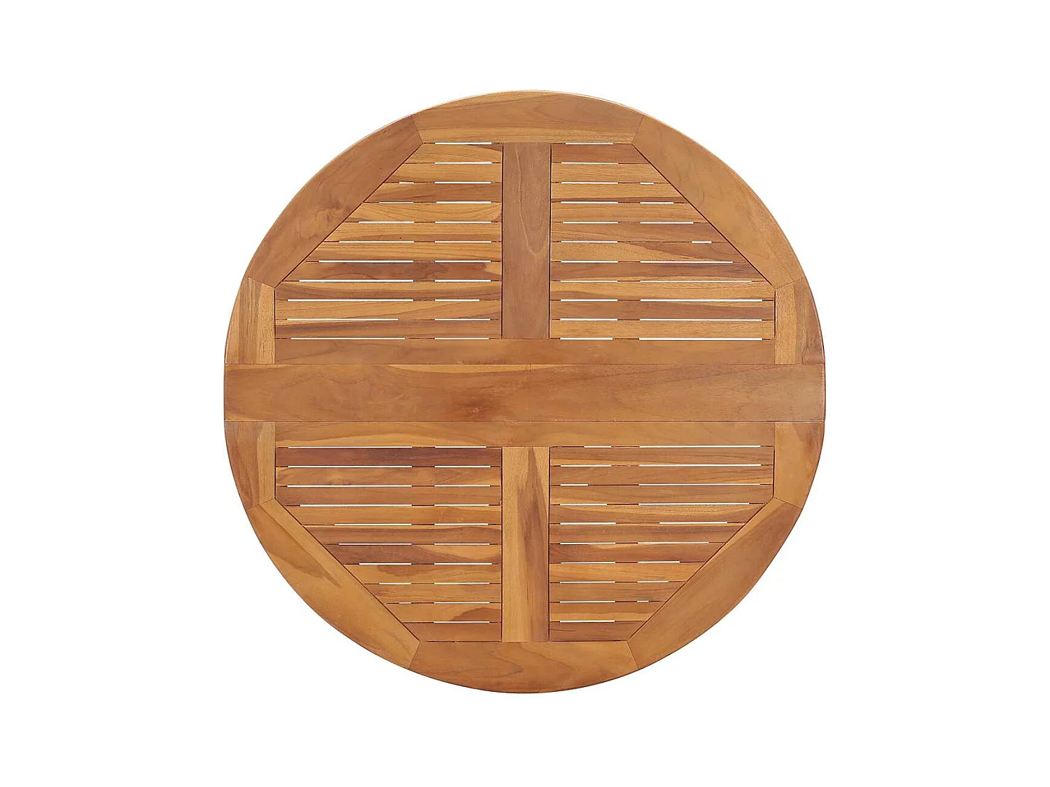 Opvouwbare tuintafel Ø90x75 cm Massief teakhout