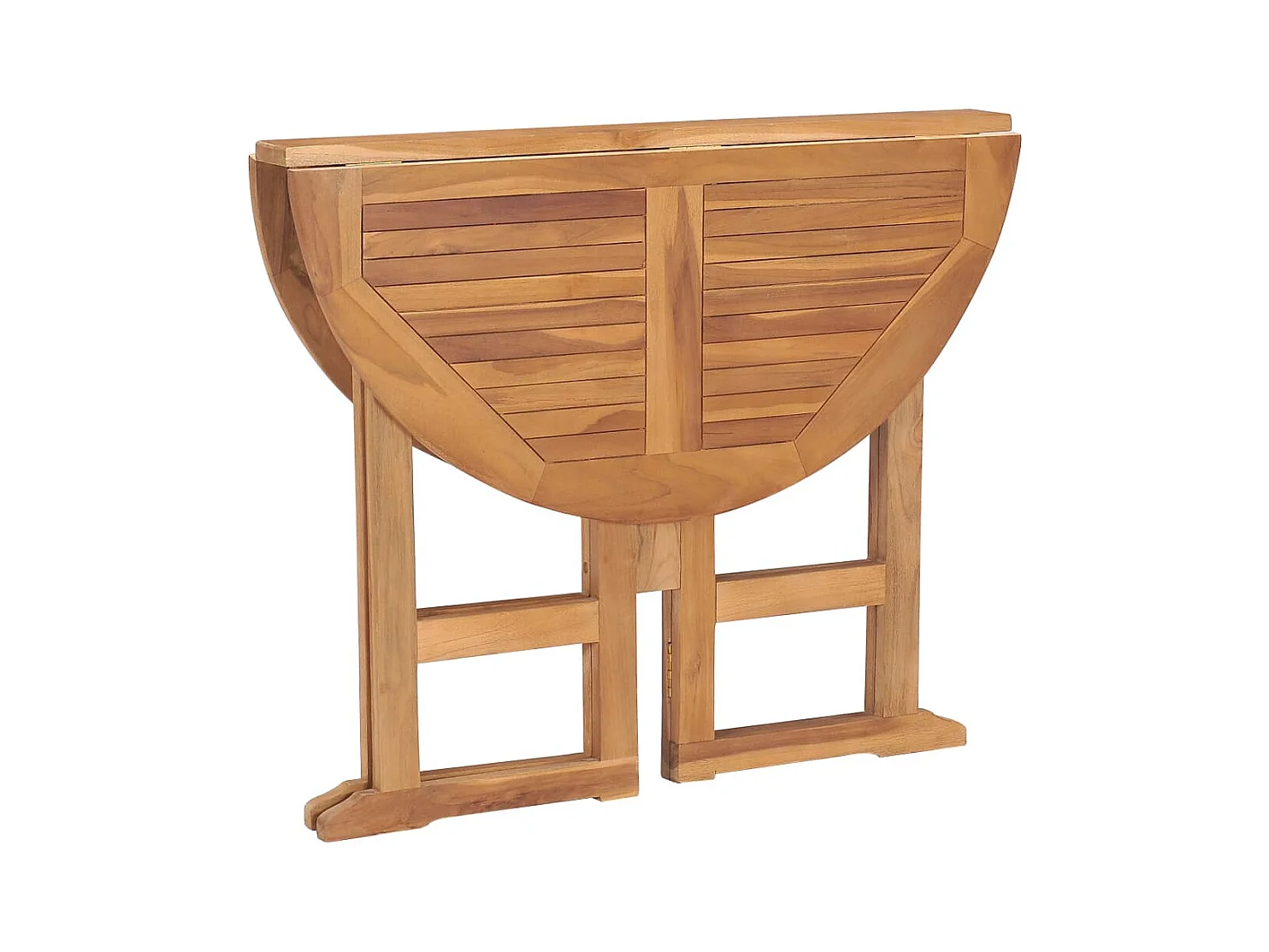 Opvouwbare tuintafel Ø90x75 cm Massief teakhout