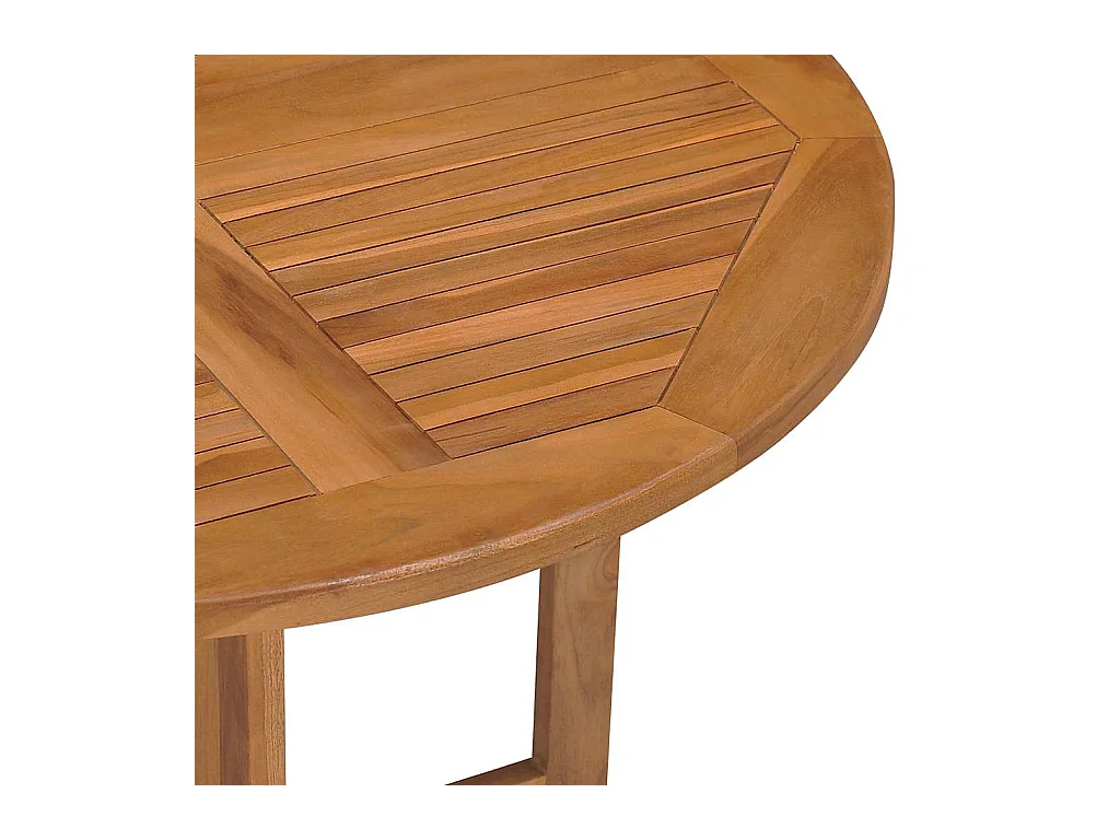 Opvouwbare tuintafel Ø90x75 cm Massief teakhout