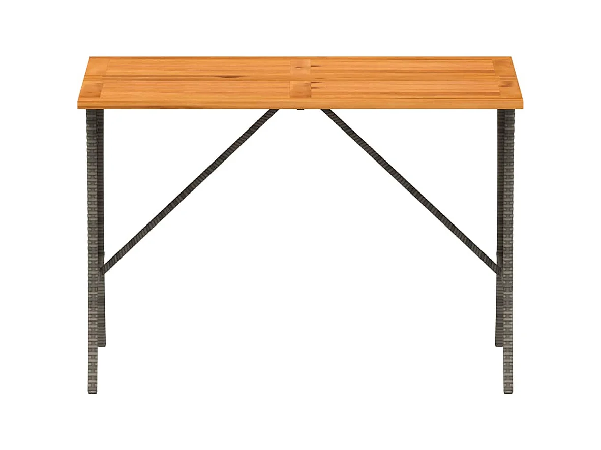 Tuintafel met grijs acaciahouten blad 105x75x72 cm
